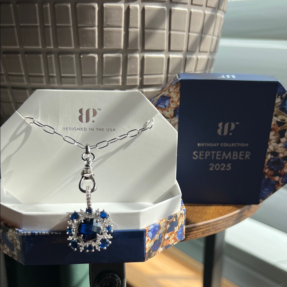 Elegant Silver and Blue Necklace by Bomb Party
